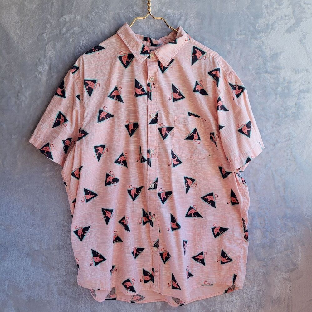 Urban Pipeline Flamingo Print Button Down Shirt X… - image 3